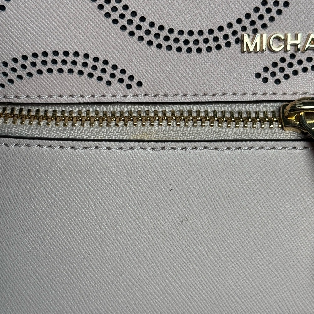 Michael Kors Rhea Zip Blush Perforated Logo Backpack - Picture 9 of 12